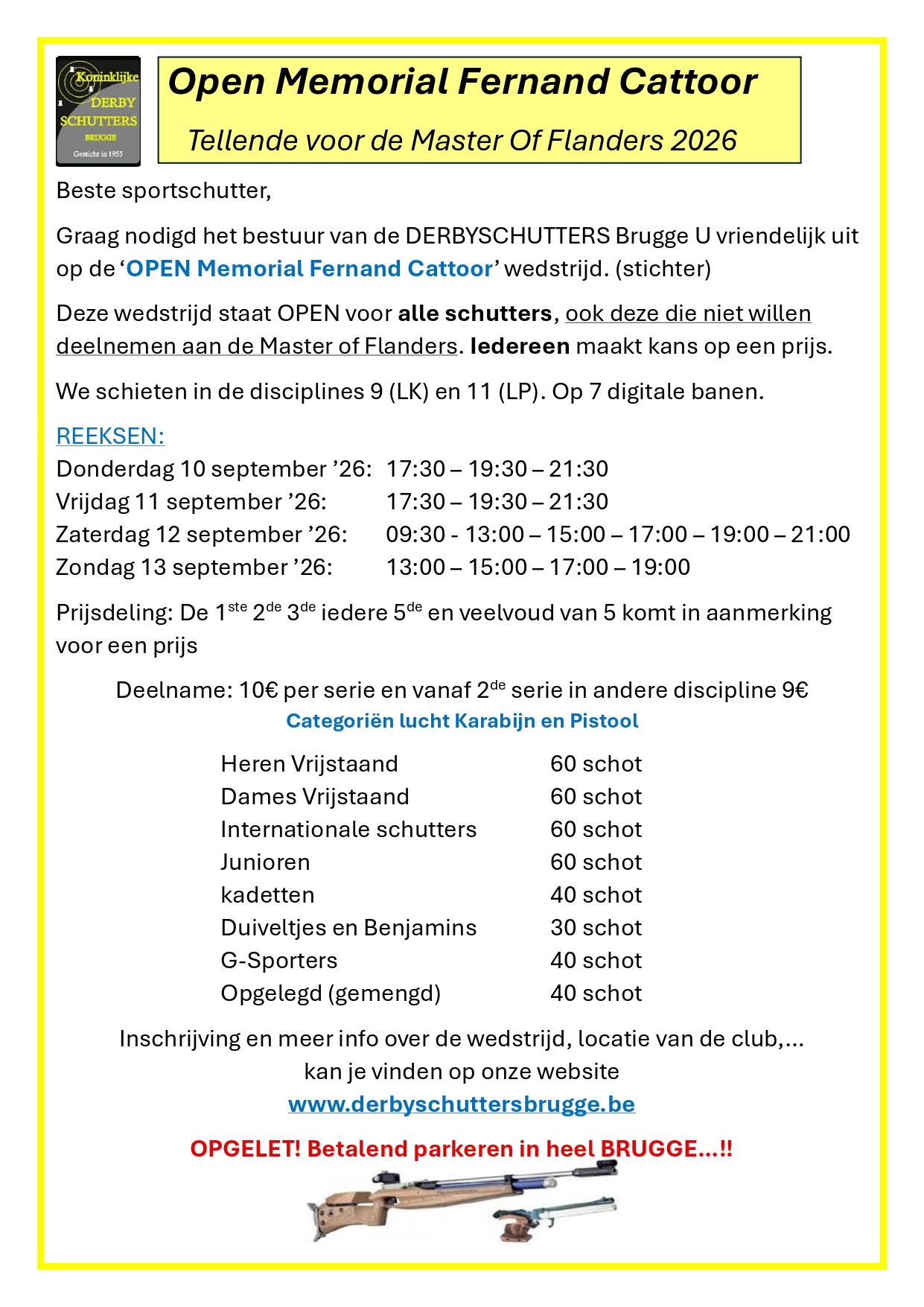 Affiche Open Memorial Fernand Cattoor 2026